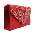 thumbnail image 2 of KEVCHE Womens Fashion Elegant Silk Clutch Evening Bag Beaded Prom Handbag Wedding Party Purse Satin Hasp Closure, 2 of 3