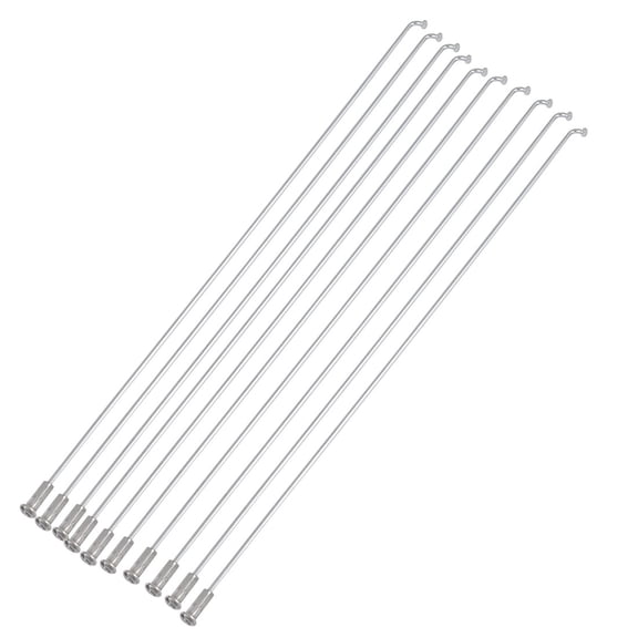 Unique Bargains 10 Pcs 10.24" Length Bike Mountain Road Bicycle  Rear Brake Cable Spokes  Silver Tone