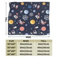 thumbnail image 3 of Outer Space Theme Blanket Gifts For Kids Adults - Lightweight Throw Blanket For Bedroom Living Room Decor Soft Fuzzy Fleece Cozy Plush Bed Couch 60"X50", 3 of 7