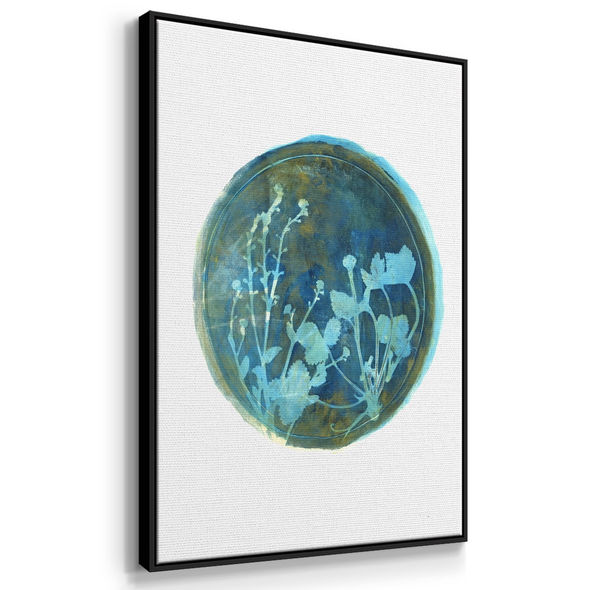 Strawberries and Forg I Framed Premium Gallery Wrapped Canvas - Ready to Hang - 27 x 41 - Black Floating Frame