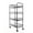 Black, variant on SEGMART 4-Tier Shelving Unit Storage Carts with Wheels, 17.5" x 10"x 33.5"Slim Mesh Wire Gap Kitchen Storage Tower Rack w/5 Side Hooks, Rolling Cart Cupboard for Home Office Bathroom, S13779