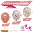 thumbnail image 2 of 60 Pack Confetti Decorated Rose Gold Balloons + Ribbon Confetti Balloons | Rose Balloons | Bridal and Baby Shower Balloons | Party Balloons | Graduation, Engagement, Wedding, 2 of 5