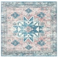 thumbnail image 2 of SAFAVIEH Journey Elizabeth Floral Machine Washable Area Rug, Pink/Blue, 6'7" x 6'7" Square, 2 of 13