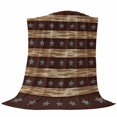 thumbnail image 6 of Star Vintage Blanket Soft Cozy Warm Twin Blanket for Bed, Plush Fuzzy Flannel Fleece Blankets for Sofa, Western Country Stars Brown Wooden Throw Blankets for Couch, Gifts for Men, 60"x80", 6 of 9