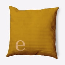 Simply Daisy 18" x 18" Modern Monogram Indoor/Outdoor Polyester Throw Pillow, Autumn Gold