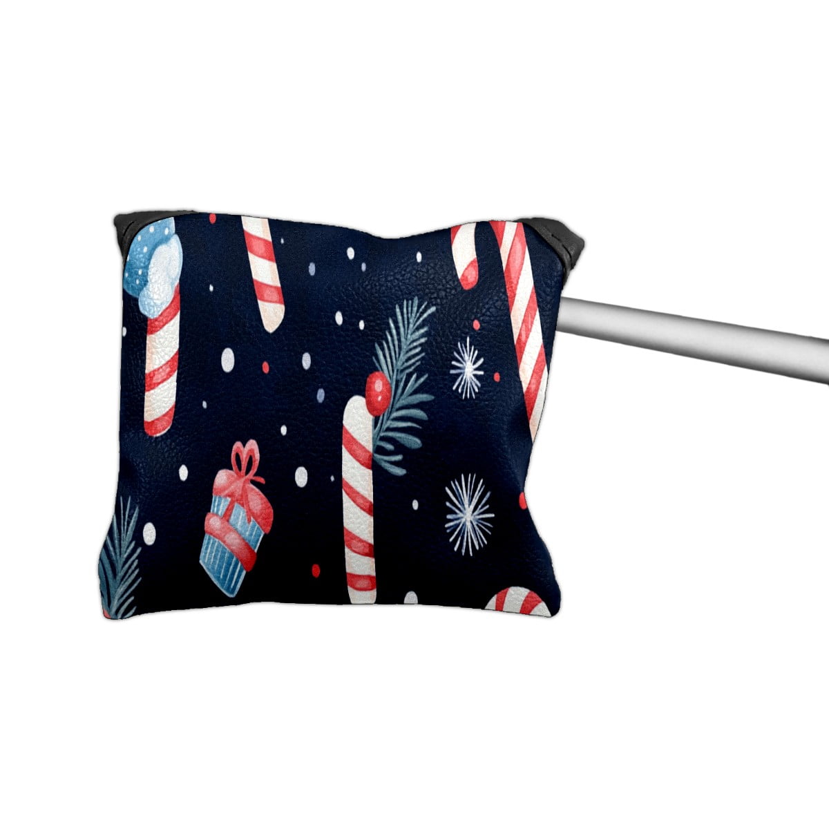 Golf Mallet Putter Cover Premium Leather Waterproof Golf Putter Head Cover with Magnetic Closure Candy Pattern