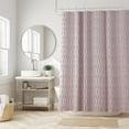 thumbnail image 1 of Watercolor Botanical Woven Textured Fabric Shower Curtain, 70" x 72", 1 of 5