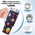 thumbnail image 3 of Sikiie Space Planet Insulated Stainless Water Bottle Lid Travel Mug Cup Insulated Tumblers Cup 40oz Ice Bully With Handle, 3 of 8