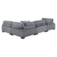 thumbnail image 4 of Lexicon Traverse 4-Piece Corduroy Upholstered Modular Sectional in Gray, 4 of 6