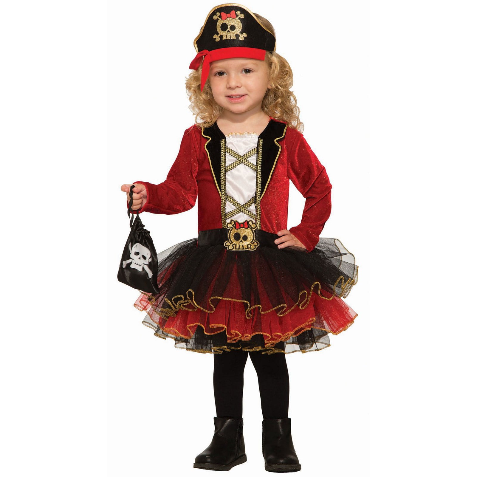 Halloween Deluxe Pirate  Girl  Infant Toddler  Costume  