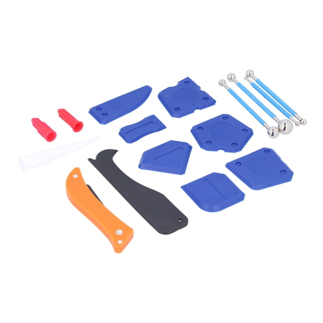 Raspador removedor de calafateo, 16 piezas, kit de raspador de calafateo ABS, juego de herramientas para quitar calafateo, rendimiento impulsado