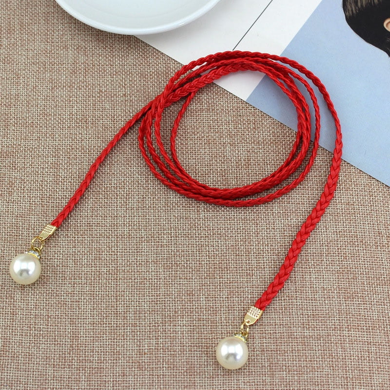 For Women Gold Plated Pearl Bead Dress Waist Chain Pearl Chain Waist Belt 