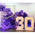 thumbnail image 3 of Purple Metallic Chrome Latex Balloons, 100 Pack 12 inch Round Helium Balloons for Wedding Graduation Anniversary Shower Birthday Party Decoration, 3 of 5