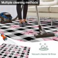 thumbnail image 5 of Valentine's Day Outdoor Rug for Patio/Deck/Porch, Non-Slip Large Area Rug 6 x 9 Ft, Pink Bows Shining Stars Farmhouse Plaid Indoor Outdoor Rugs Washable Area Rugs, Camping Rug Carpet Runner, 5 of 8