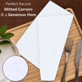thumbnail image 3 of Ruvanti Cloth Napkins Set of 4, 18x18 Inches Napkins Cloth Washable, Soft, Durable, Absorbent, Cotton Blend. Table Dinner Napkins Cloth for Hotel, Lunch, Restaurant, Wedding Parties - White, 3 of 7