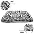 thumbnail image 3 of Floral Pet Bed, Scandinavian Inspired Pattern of Birds Flowers Swirls Polka Dots and Hearts, Resistant Pad for Dogs and Cats Cushion with Removable Cover, 24" x 39", Charcoal Grey White, by Ambesonne, 3 of 4
