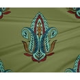 thumbnail image 4 of oneOone Polyester Lycra Light Green Fabric Leaves & Paisley Block Craft Projects Decor Fabric Printed By The Yard 56 Inch Wide, 4 of 4
