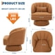 thumbnail image 5 of Yeshouse Sillón giratorio moderno, tapizado, con respaldo medio, almohada y rotación de 360°, sillón de lectura tapizado con brazos para dormitorio y sala de estar, 5 of 5