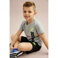 thumbnail image 4 of Boys 4-7 Nike "Just Do It." Graphic Tee & Shorts Set Color: Gray Black Size: 4, 4 of 4
