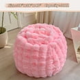 thumbnail image 5 of LIFEREVO Fluffy Faux Rabbit Fur Bean Bag Cover (No Filler), Soft Luxury Fuzzy Stuffed Animal Storage Bubble Large Bean Bag Chair for Plush Toys, Shaggy Furry Beanbag Cover Girls Adults 3ft, Pink, 5 of 7