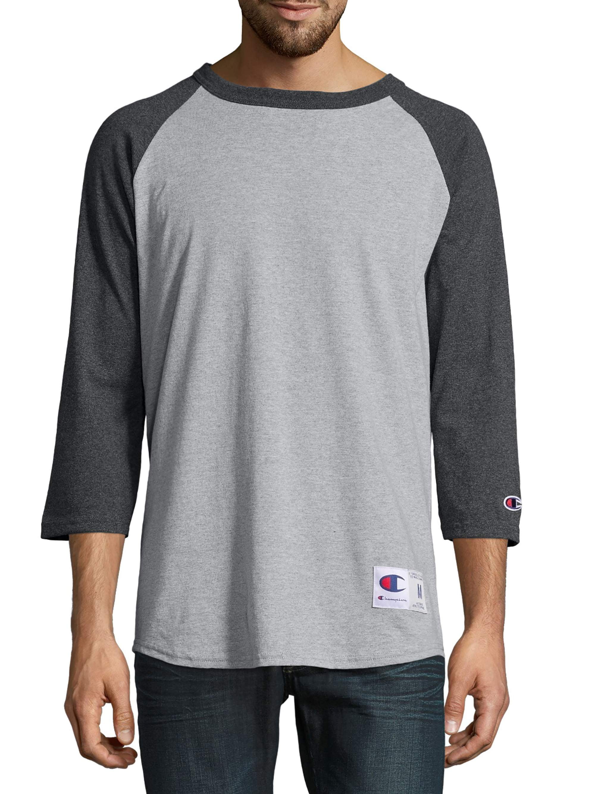 Champion Men's Raglan Baseball T-shirt - Walmart.com