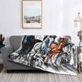thumbnail image 2 of Rateoe Four Running Horses Pattern Flannel Throw Blanket, Ultra-soft Blanket for Bed, Couch, Car, Hypoallergenic Anti-pilling blanket-, 2 of 6
