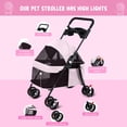 thumbnail image 5 of Yedigre 4-Wheel Folding Pet Stroller with Cup Holder, Large Breathable Mesh – Outdoor Travel Dog Cat Carrier Stroller, 5 of 9