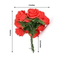 thumbnail image 3 of Efavormart 48 Roses | 4" Tall Red Real Touch Artificial DIY Foam Rose Flowers With Stem, Craft Rose Buds, 3 of 11
