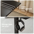 thumbnail image 6 of 62.9 Inch L-Shaped Standing Desk, Large Electric Height Adjustable Ergonomic Home Office Computer Desk with 3 Memory Buttons and Cable Management, Corner Desk for Home & Office Workstations, Black, 6 of 9