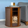 thumbnail image 3 of The Refined Feline, Purrrrfect End Table, Mahogany, 3 of 9