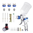 thumbnail image 1 of 600ML Pneumatic Air Paint Spray Gun For Auto Repair - 1.4/1.7/2.0mm Nozzle With Pressure Regulator & Strainer ,Easy to Use, 1 of 2