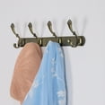thumbnail image 6 of REGALWOVEN 13.6" Dual 4 Hooks Coat Rack Wall Hooks Coat Hooks Bronze, Plating, 6 of 6