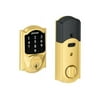 Schlage Connected BE468 Camelot - Deadbolt - key, combination - touch keypad - bright brass