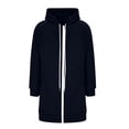 thumbnail image 5 of Stralyhd Women's Zip Up Hoodies Long Tunic Sweatshirts Oversized Casual Long Sleeve 2026 Fall Casual Walk Hoodie Jacket Coat Navy XXL, 5 of 7