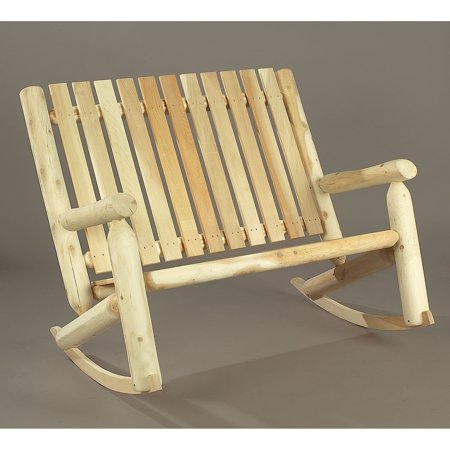 UPC 779711000523 product image for Rustic Cedar Log Settee Rocker | upcitemdb.com