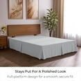 thumbnail image 7 of Mellanni Iconic Collection Pleated Microfiber Bed Skirt 15" Drop, Twin, Light Gray, 7 of 7