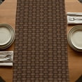 thumbnail image 5 of Table Runners 70 Inches Long Dress Scarves, Dark Brown Rattan Farmhouse Coffee/Dining/Kitchen Table Decor, Holiday Table Runner, Vintage Abstract Wicker Texture 13x70 Inch, 5 of 9