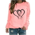 thumbnail image 3 of VKOYWKM Valentine Tops for Women Long Sleeve T-Shirts Love Heart Graphic Tees Crew Neck Loose Fit Holiday T-Shirts Valentines Day Gifts Tops, 3 of 4