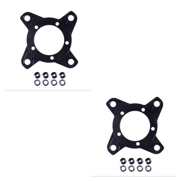 Eigraketly Adaptador de bielas para Motor de bicicleta eléctrica, adaptador portátil reutilizable para Scooter, accesorios con tornillo de 4 orificios 104BCD 2piezas