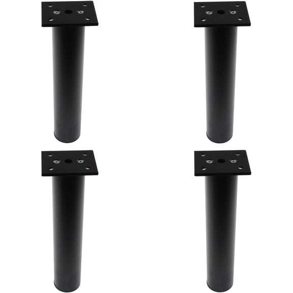 8 Inch Black Sofa Legs, TV Cabinet Couch Bed Metal Feet,Aluminium Alloy Replacement Furniture Legs,Adjustable Feet with 16 Screws,4 Pack (20cm/8'')