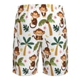 thumbnail image 6 of Naloa Monkeys Swinging from Palms Men's Beach Shorts, Surfing shorts, Swim trunks, Quick Dry Swim Trunks for Surfing Beach Fun - 3X-Large, 6 of 9
