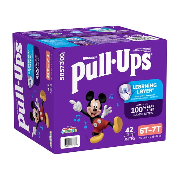 Huggies Pull-Ups ミッキーマウス 36枚入り 6T-7T Pull-Ups Boys' Potty Training Pants, 6T-7T (55-75 lbs), Giga pack