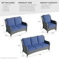 thumbnail image 3 of Ovios 4 Pieces Patio Furniture Wicker Outdoor Sectional Sofa, Grey Wicker, 3 of 6