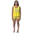 thumbnail image 2 of Nickelodeon SpongeBob SquarePants Faces Women's 2 Piece Pajama Set Tank Top and Shorts Sleepwear Loungewear, 2 of 6