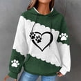 thumbnail image 2 of Kezqiaxn Hoodies for Women Fashion Color Block Long Sleeve Casual Hooded Sweatshirt with Pockets Oversized Sweatshirt Green S, 2 of 4