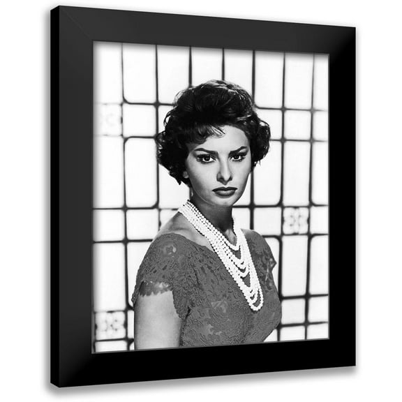 Hollywood Photo Archive 12x14 Black Modern Framed Museum Art Print Titled - Sophia Loren
