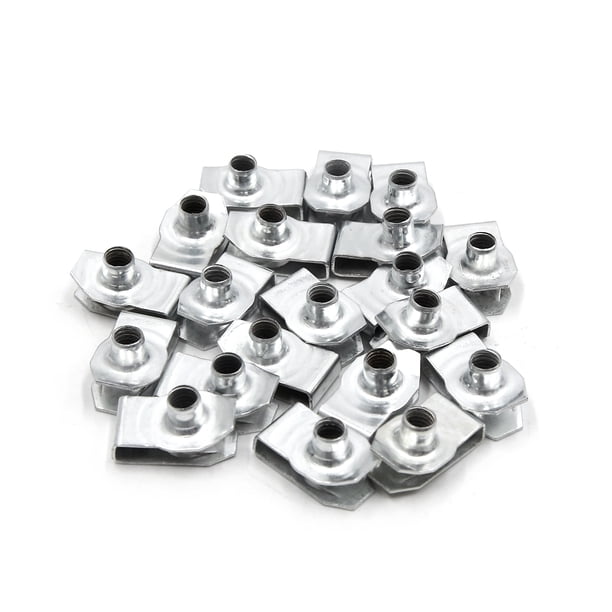 20Pzas 5,5mm Grapas de Paragolpes Panel de Puerta Tornillo Sujetador Metálico Tipo-U