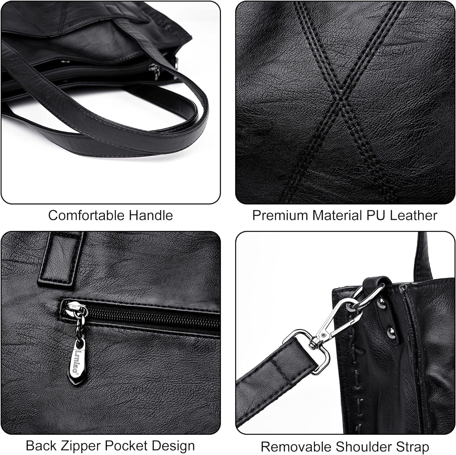 Handbag for Women Crossbody Shoulder Bag Vegan Leather Tote Top Handle Hobo Bags Large Capacity