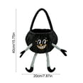 thumbnail image 3 of Halloween Pumpkin Candy Buckets Baskets with Legs, Halloween Goodie Candy Treat Snack Cookie Gift Wrap, Party Favors Supplies Decorations - Black, 3 of 6