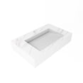 thumbnail image 3 of Pyramid 30" Solid Surface Manmade Stone Bathroom Sink in Marble, 3 of 5
